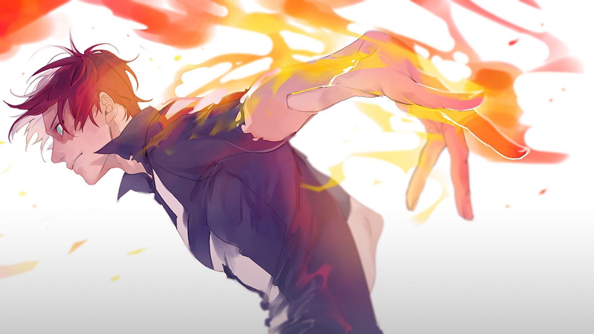 1920x1080 Shouto Todoroki Flame My Hero Academ. Wallpaper, Desktop