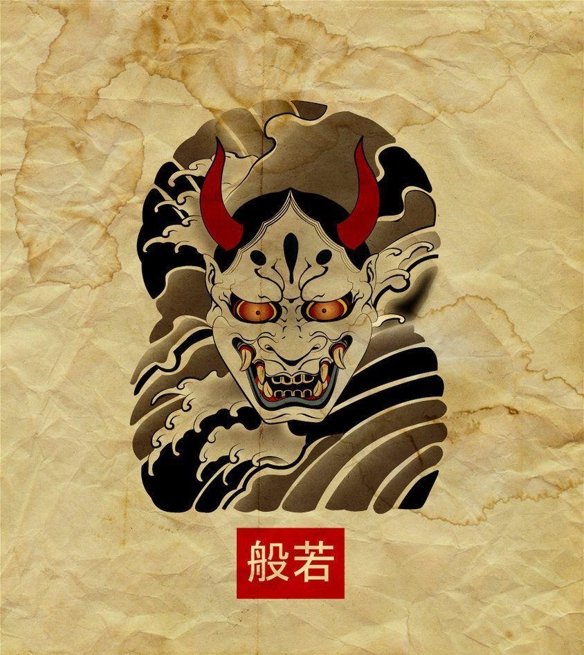 850x950 Japanese Hannya Wallpaper, Phone