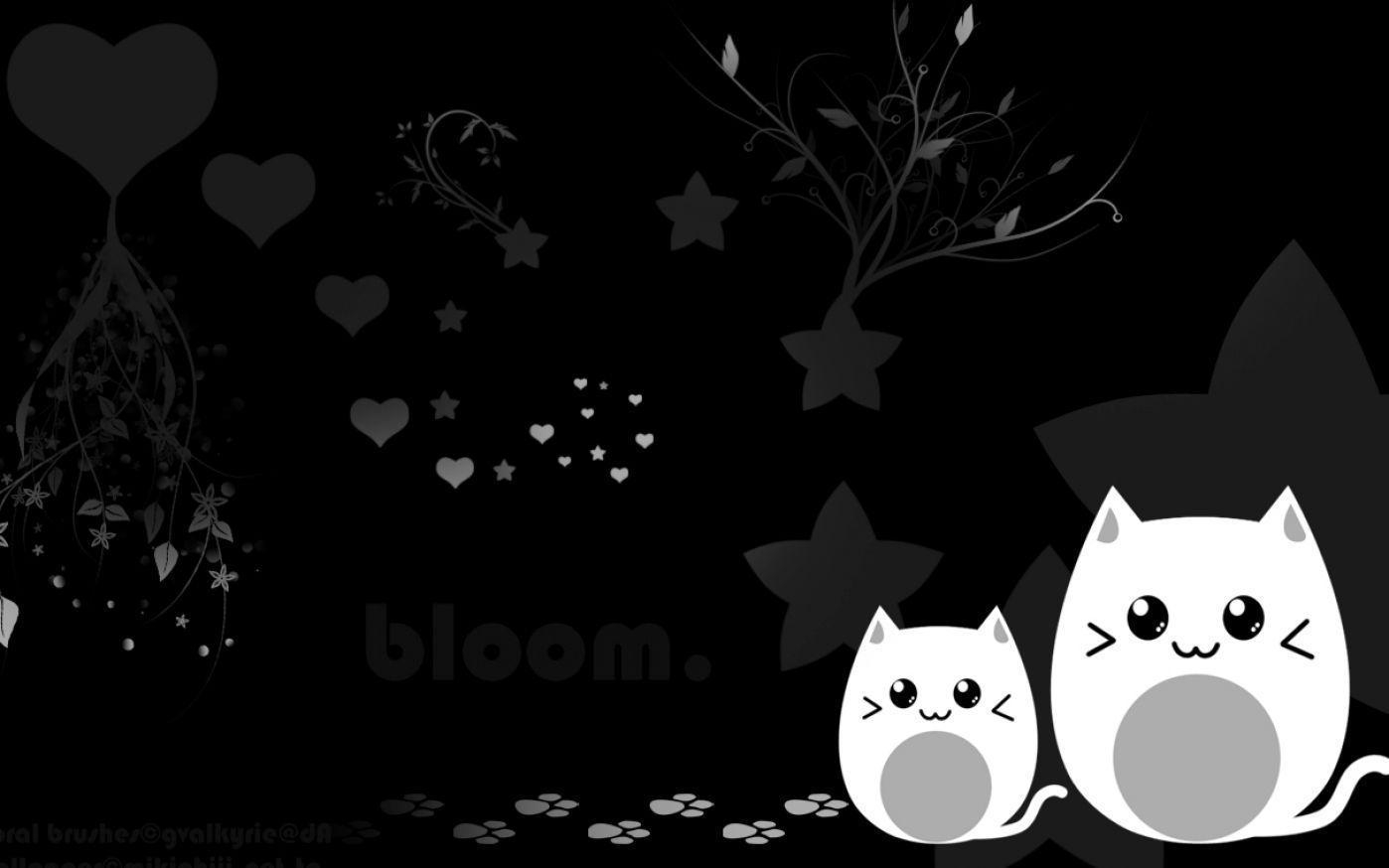 1400x880 Cute Black And White Wallpaper Picture 1, Desktop