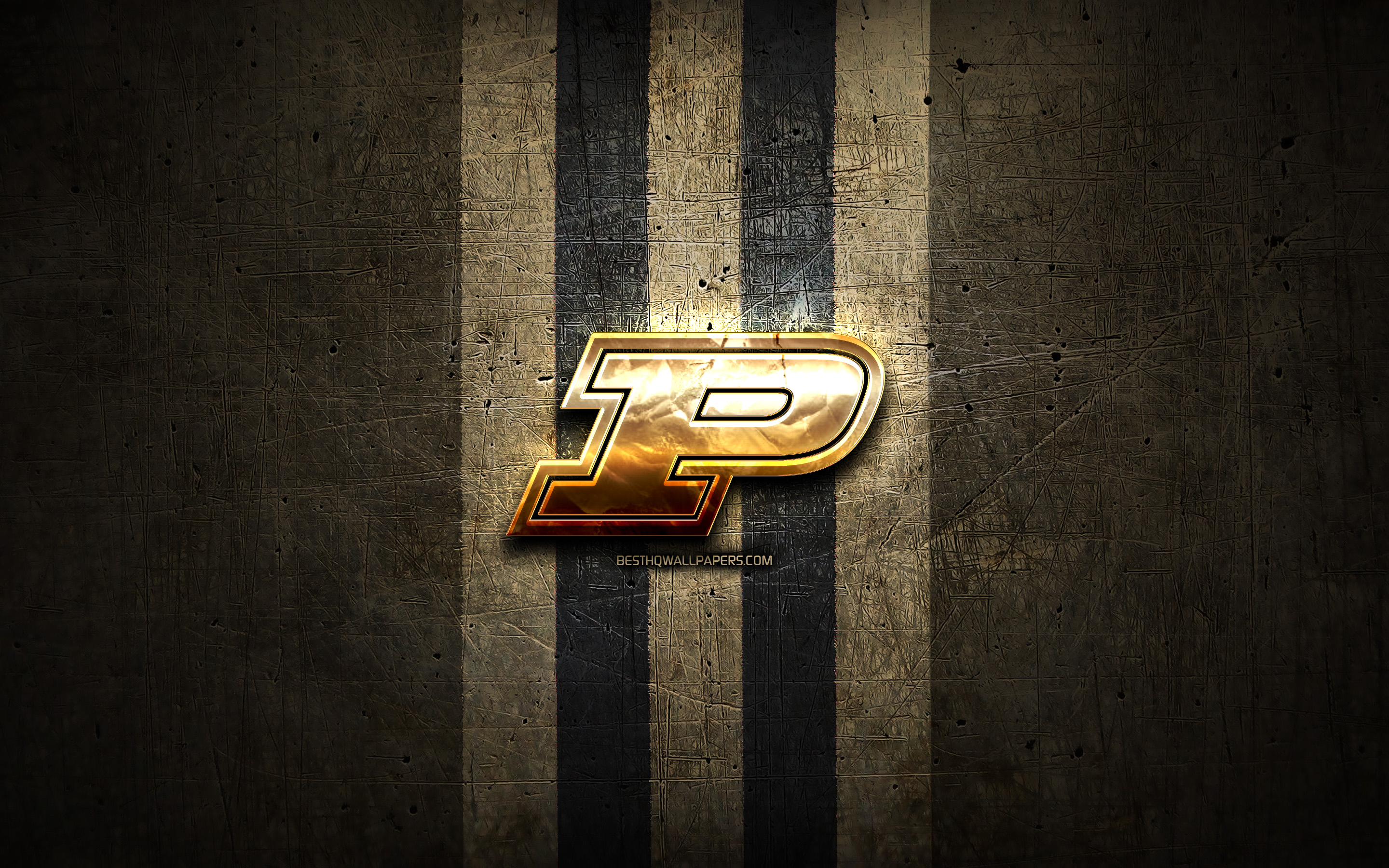 2880x1800 Download wallpaper Purdue Boilermakers, golden logo, NCAA, brown metal background, american football club, Purdue Boilermakers logo, american football, USA for desktop with resolution. High Quality HD picture wallpaper, Desktop