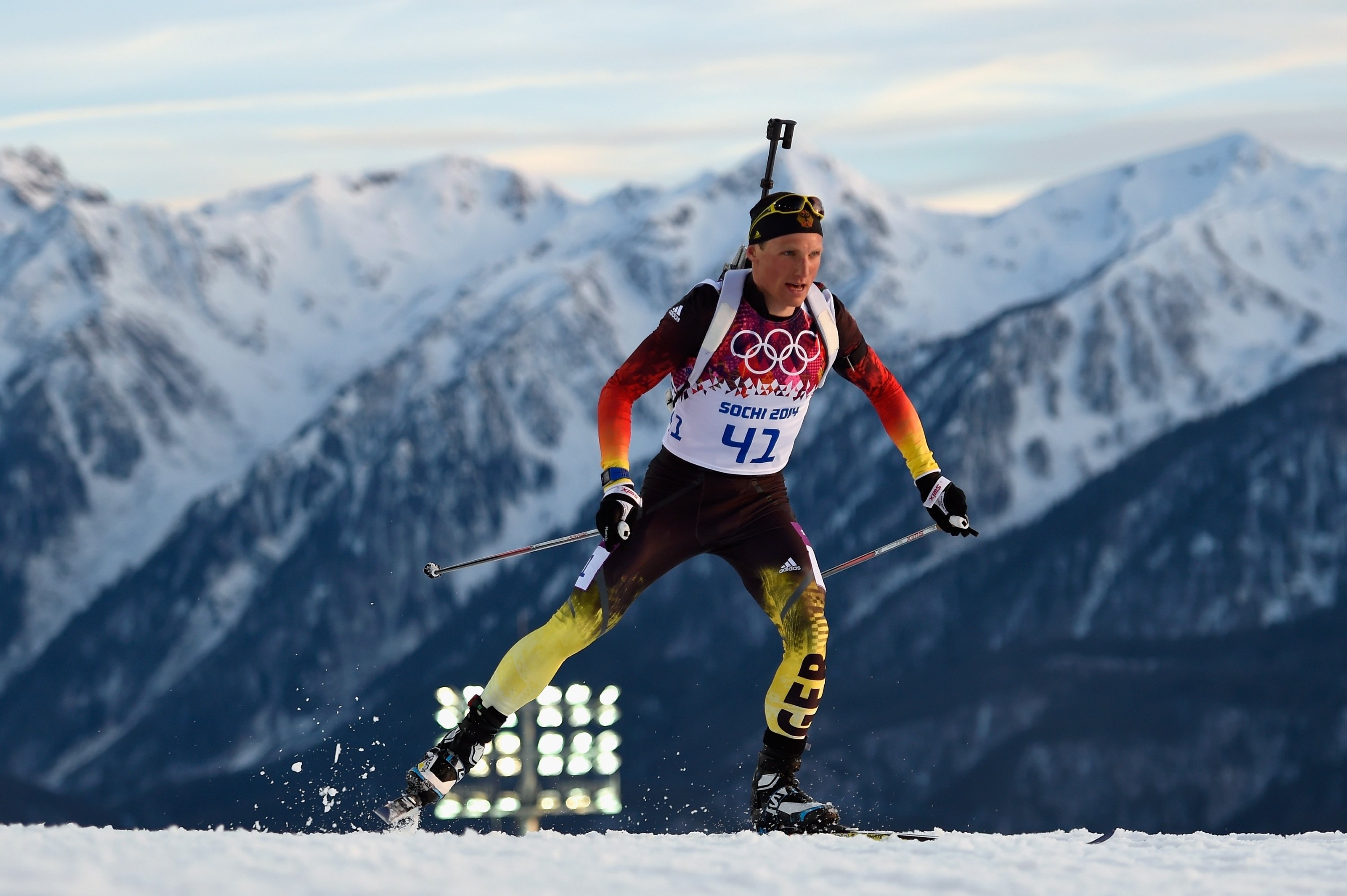 3000x2000 Erik Lesser German biathlete winner of the silver medal wallpaper, Desktop