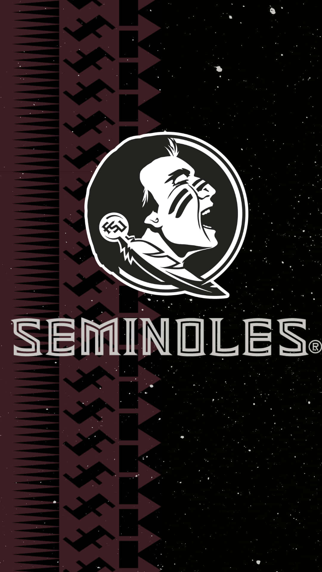 1080x1920 Download The Florida State Seminoles Logo On A Black Background Wallpaper, Phone