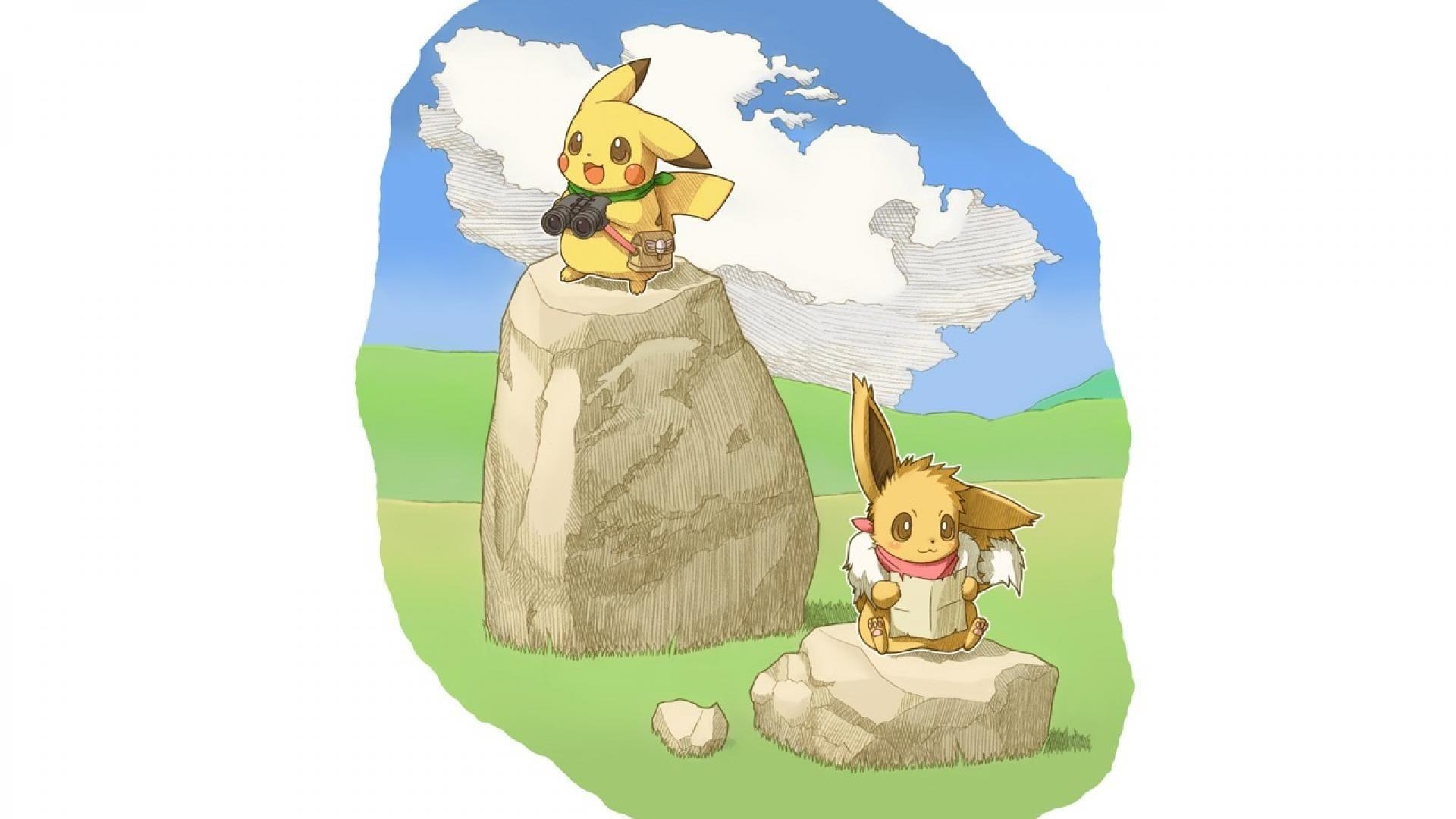 1920x1080 Pokemon pikachu eevee mystery dungeon wallpaper, Desktop