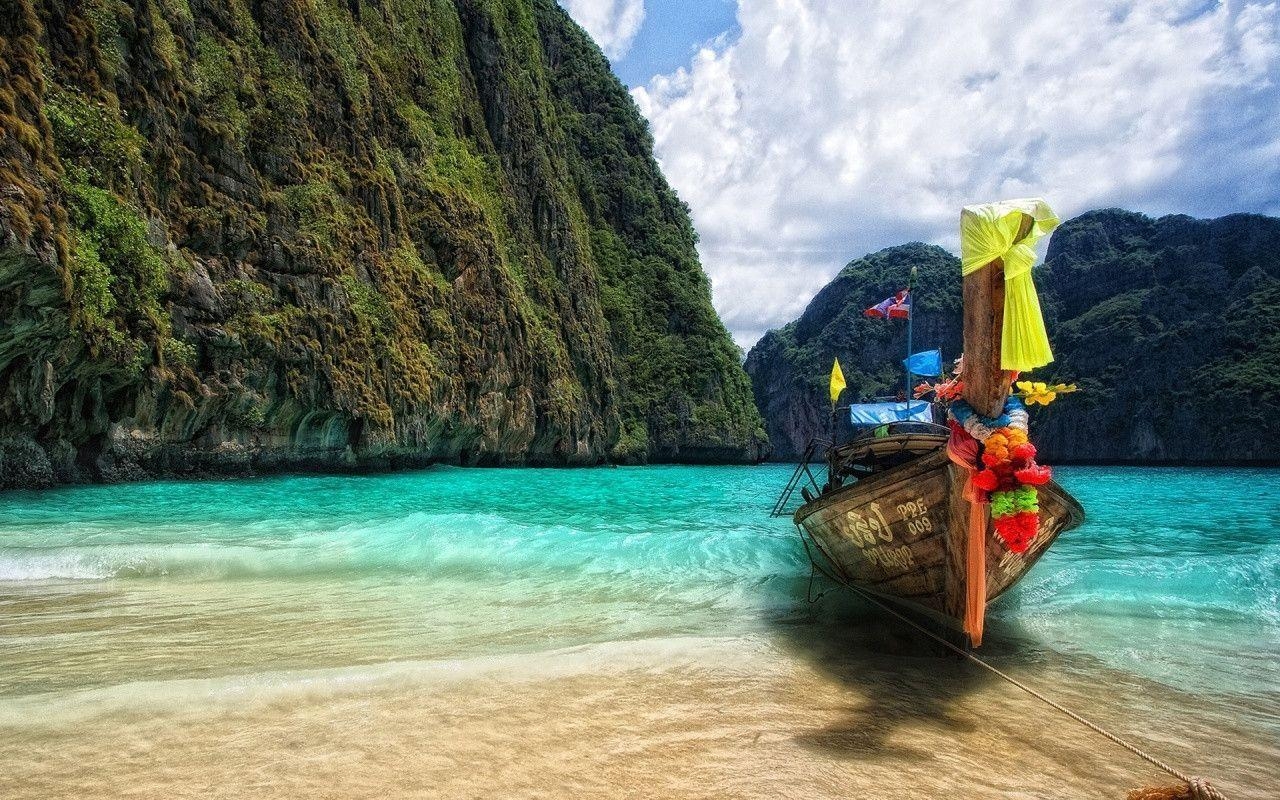 1280x800 Thailand Beach Boat Wallpaper In  Resolution Free, Desktop