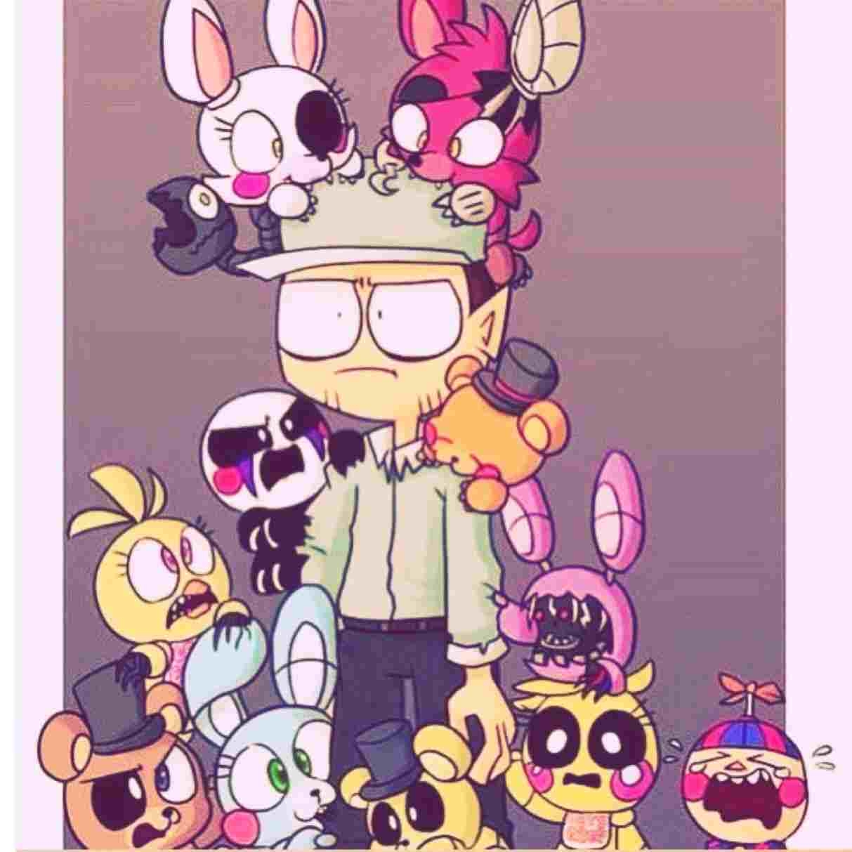 1220x1220 Five Nights At Freddy's Drawings Cute Wallpaper, Phone