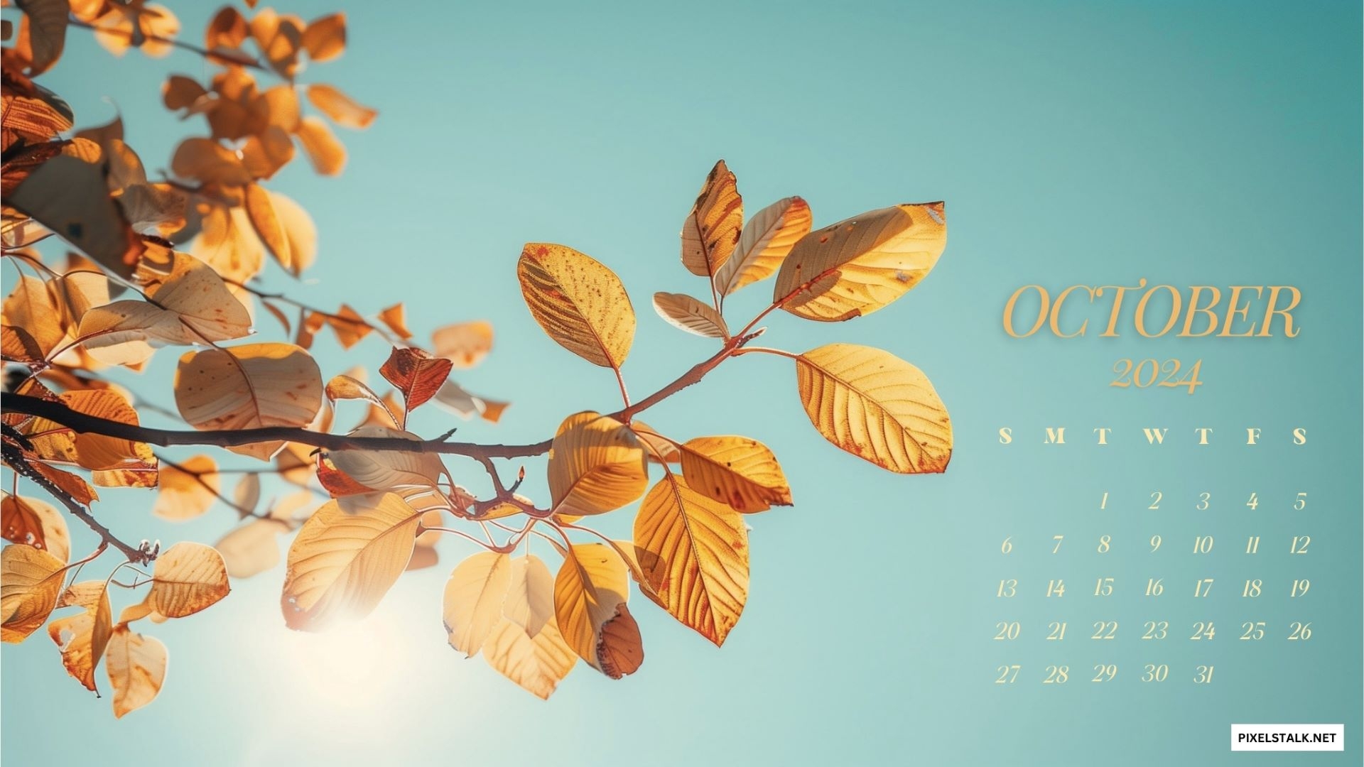 1920x1080 October 2024 Calendar Desktop, Desktop