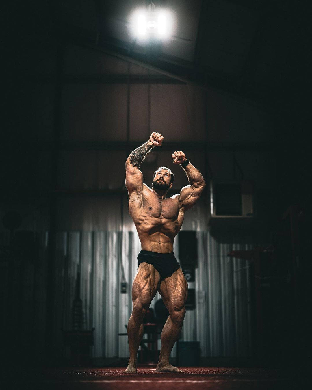 1080x1350 Download Chris Bumstead Vacuum Bodybuilding Pose Wallpaper, Phone