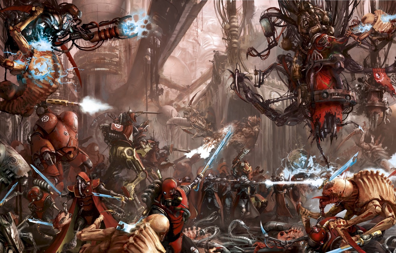 1340x850 Wallpaper Warhammer 40 tyranids, tech priest, Adeptus Mechanicus image for desktop, section фантастика, Desktop