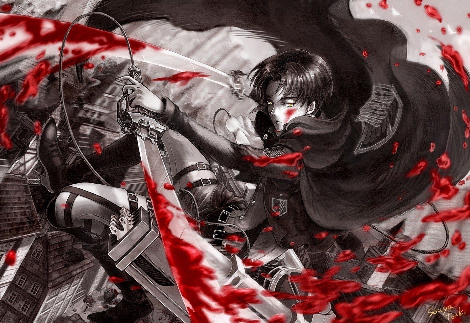 1500x1040 Levi Ackerman HD Wallpaper. Background. Capitão levi, Anime, Attack on titan, Desktop