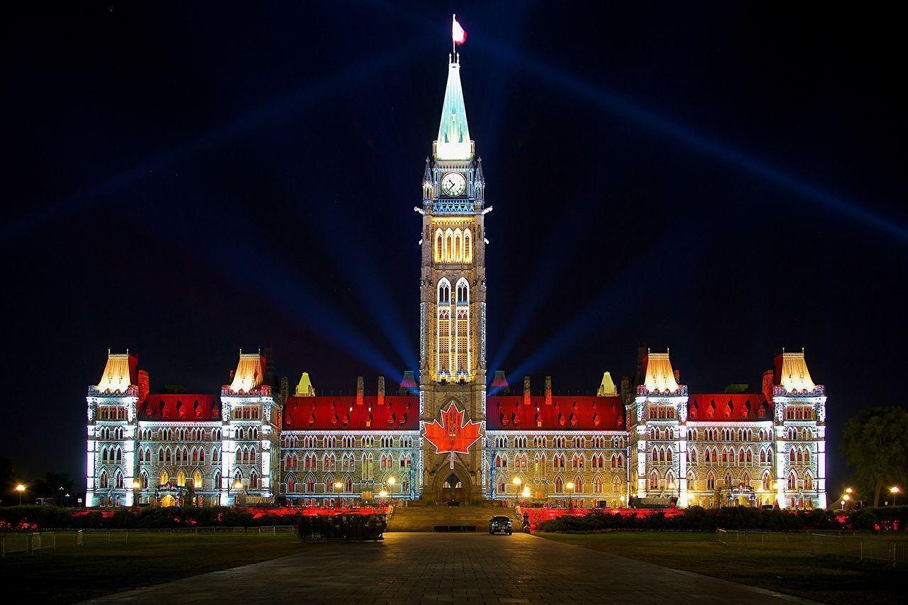 1280x860 Wallpaper Canada Houses Ottawa Parliament Hill Design Night, Desktop