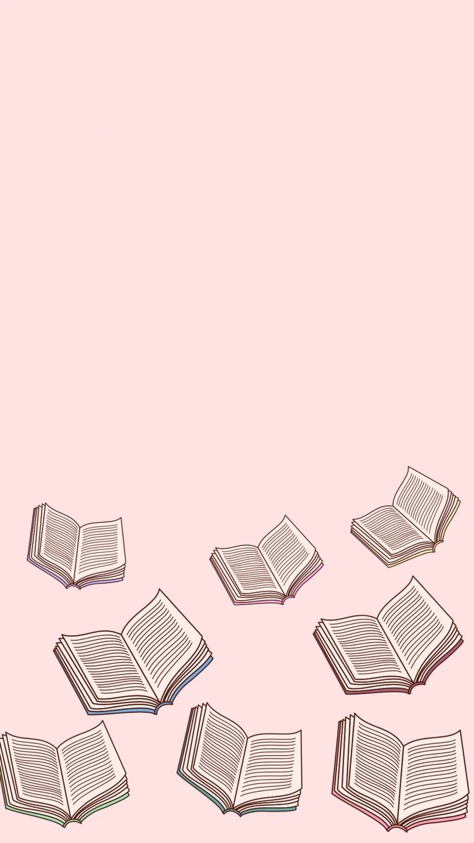 680x1200 Scattered Books Wallpaper. Book wallpaper, Pink wallpaper iphone, Wallpaper, Phone