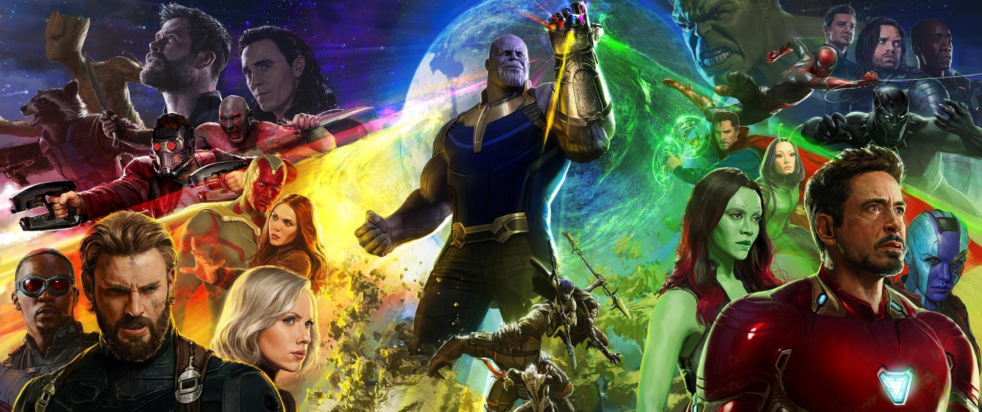 3220x1350 Avengers 4K Wallpaper, Dual Screen