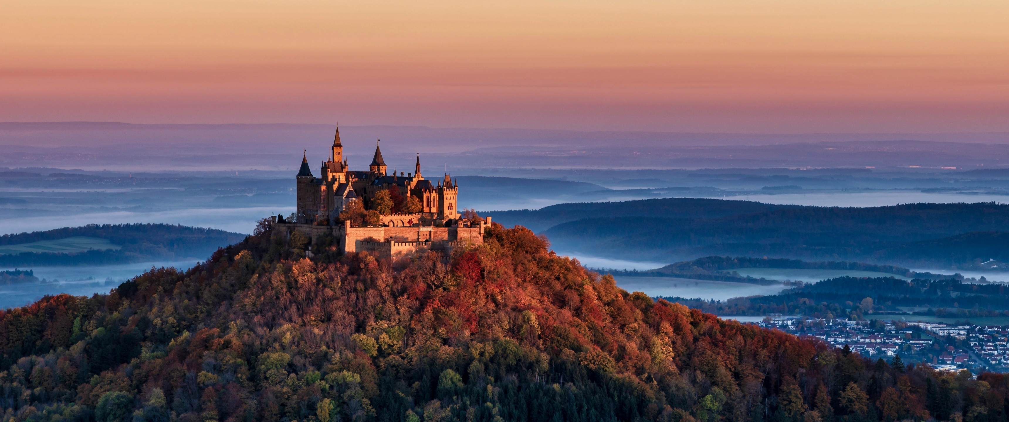 3440x1440 Hohenzollern Castle Wallpaper 4K, Dual Screen