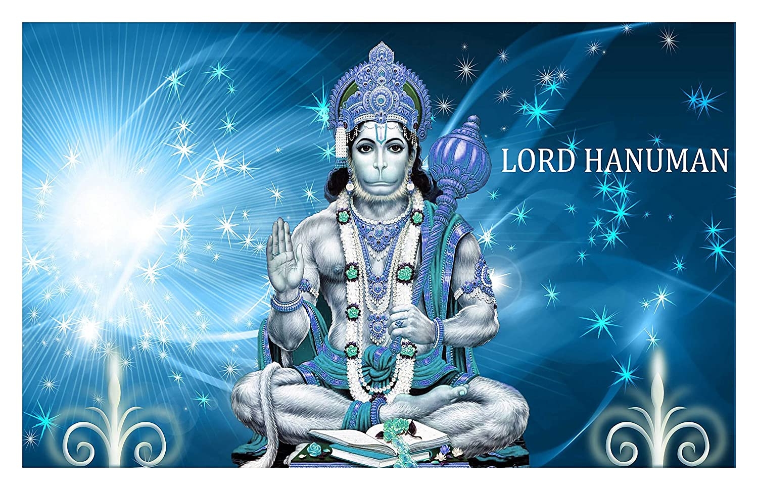 1500x970 Lord Hanuman Ji Big Size Flex Poster 36 X 48 Inch M54: Amazon.in, Desktop