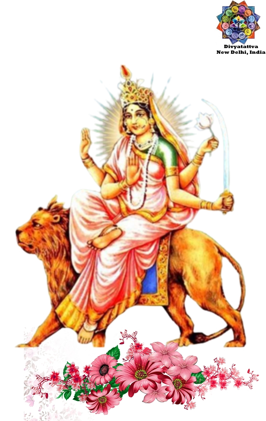 920x1440 Hindu Tantra Goddess Katyayani Devi 4K HD Wallpaper With Mantra, Phone