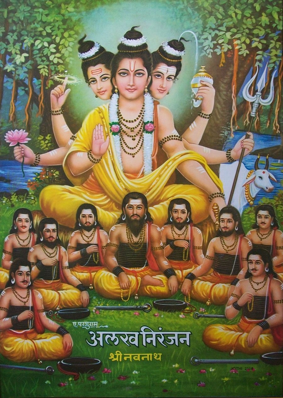 900x1270 Swami Duttatrey & Nav Nath Nine Gurus (Alakh Niranjan). All God Image, Guru Wallpaper, Hindu Deities, Phone