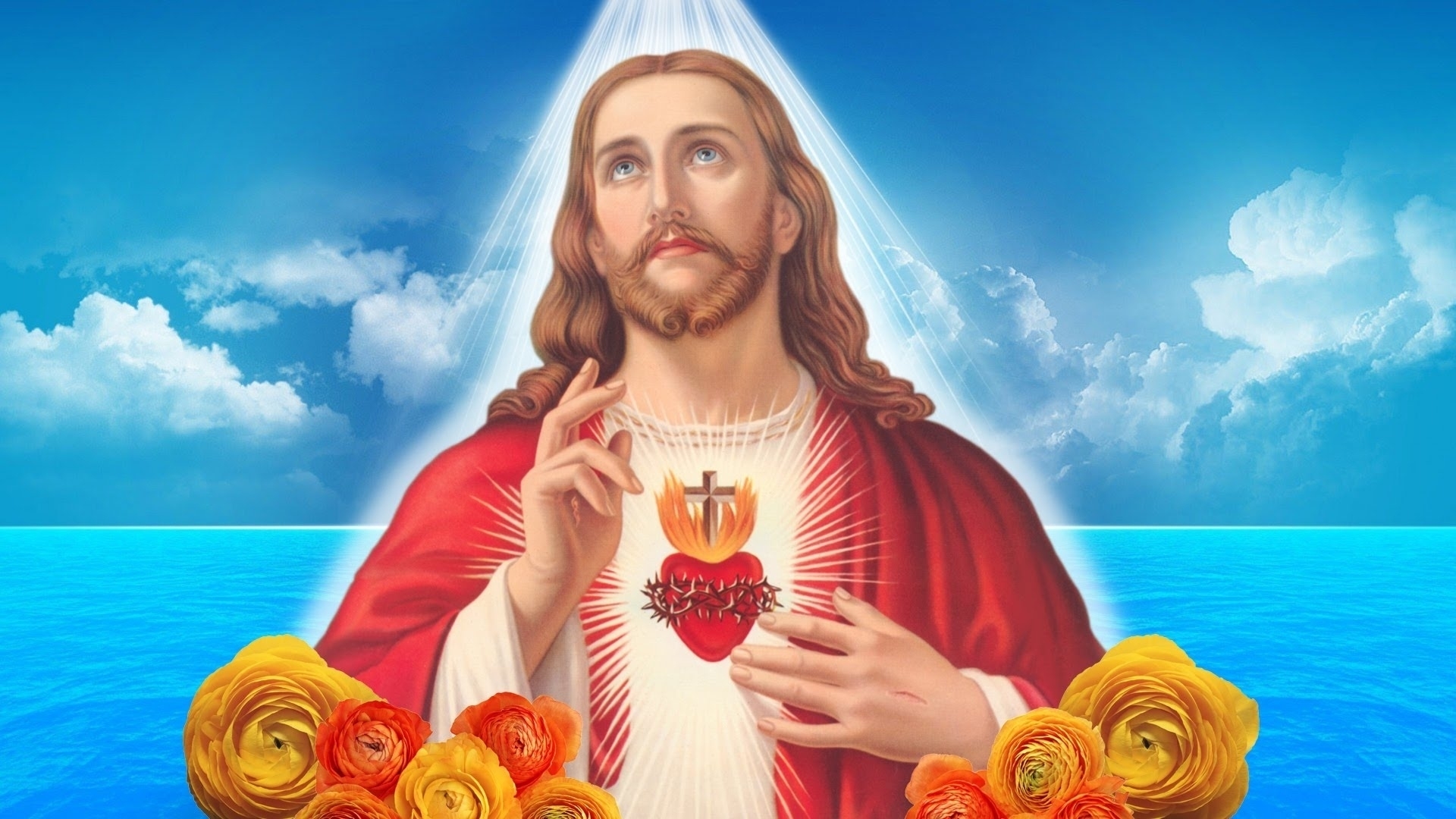 1920x1080 Christ of the Sacred Heart of Jesus HD Wallpaper, Desktop