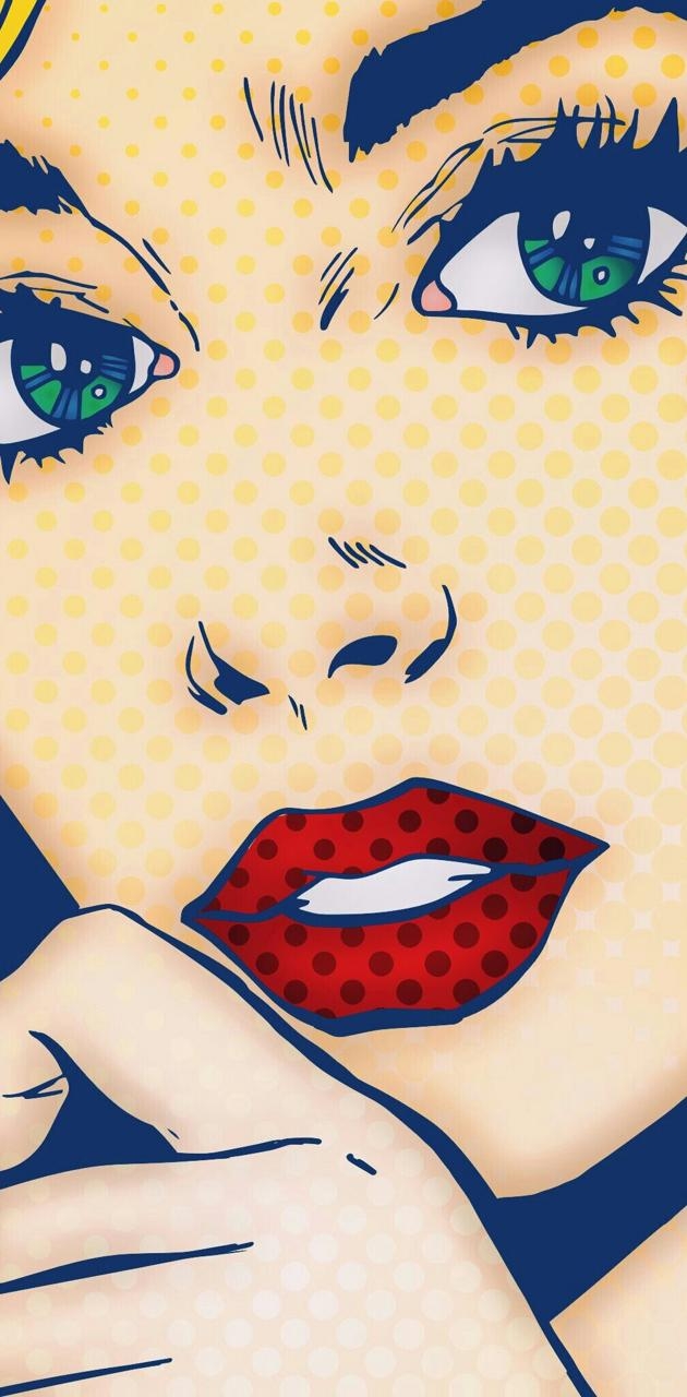 630x1280 Pop art girl wallpaper, Phone