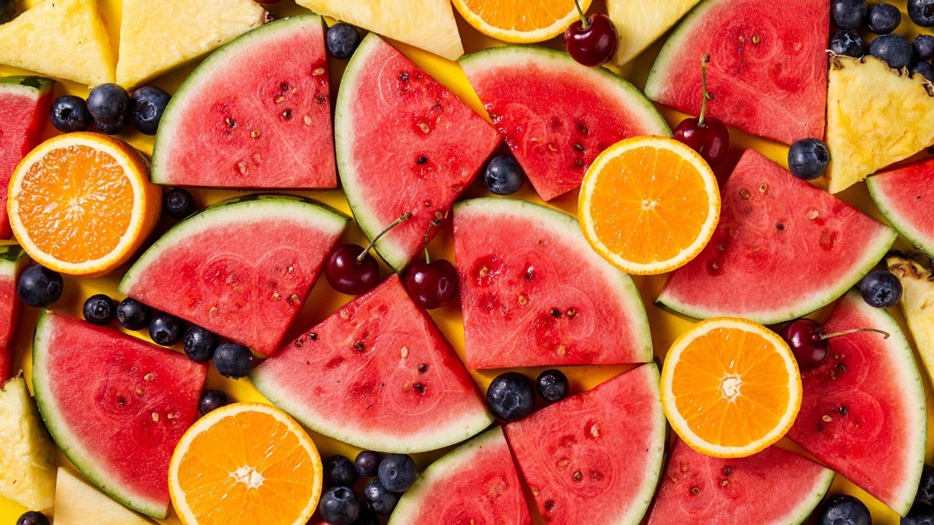 1920x1080 Desktop wallpaper colorful fruits, berries, watermelon, summer, HD image, picture, background, d038de, Desktop
