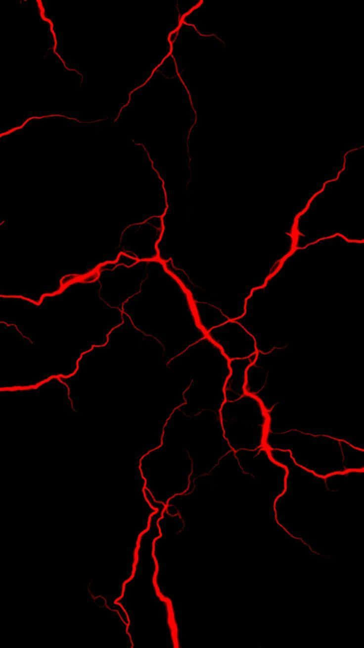 740x1310 Download Black Red Neon Lightning Streaks Phone Wallpaper, Phone