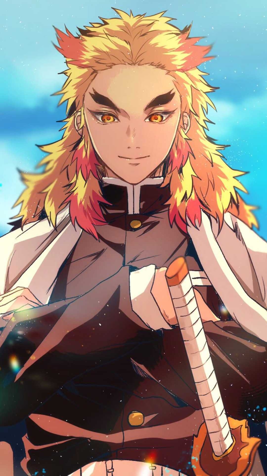 1080x1920 Rengoku 4K Wallpaper, Phone