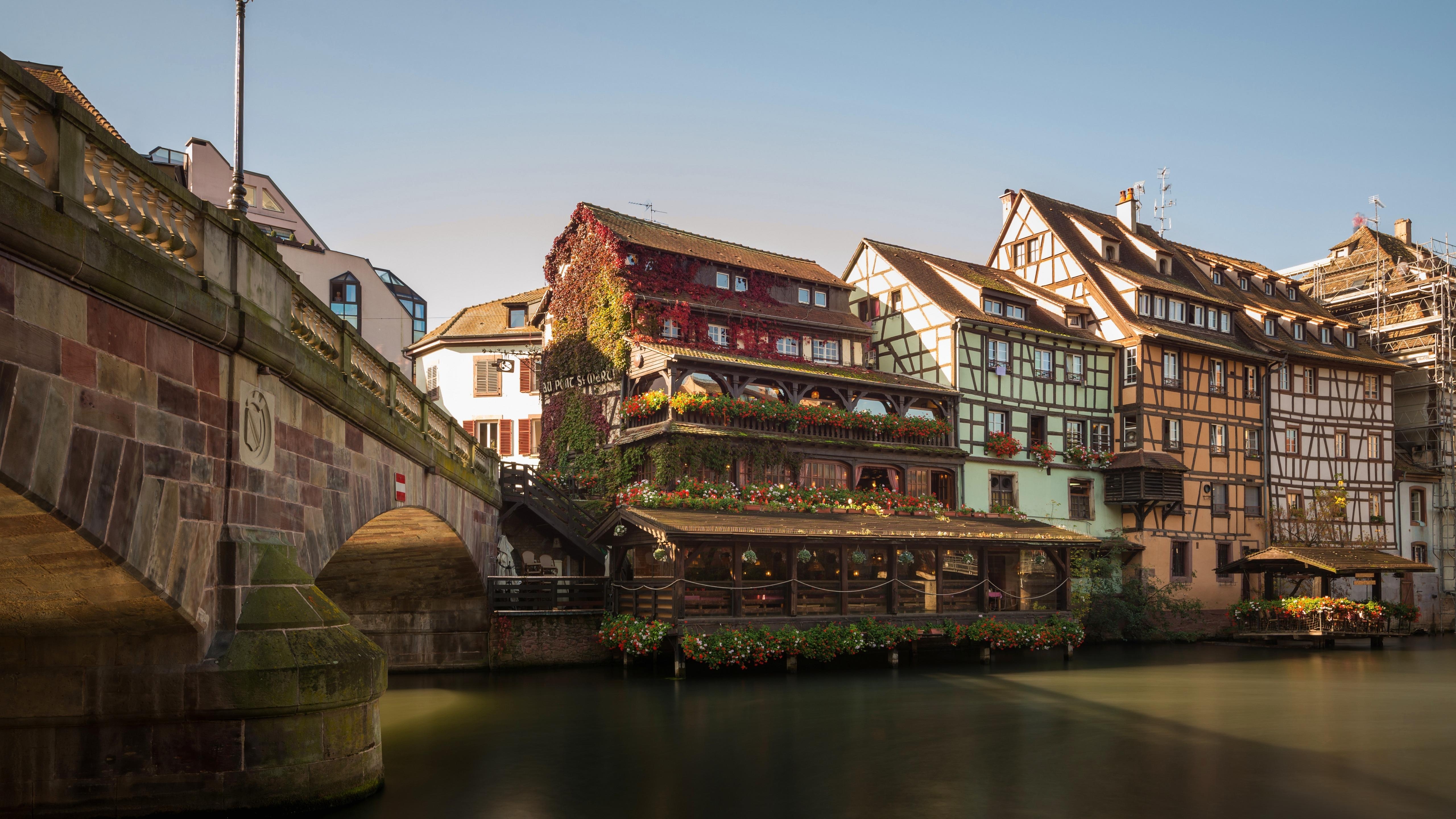 5120x2880 Half Timbered Houses Of Strasbourg 5K UltraHD Wallpaper. Wallpaper, Desktop