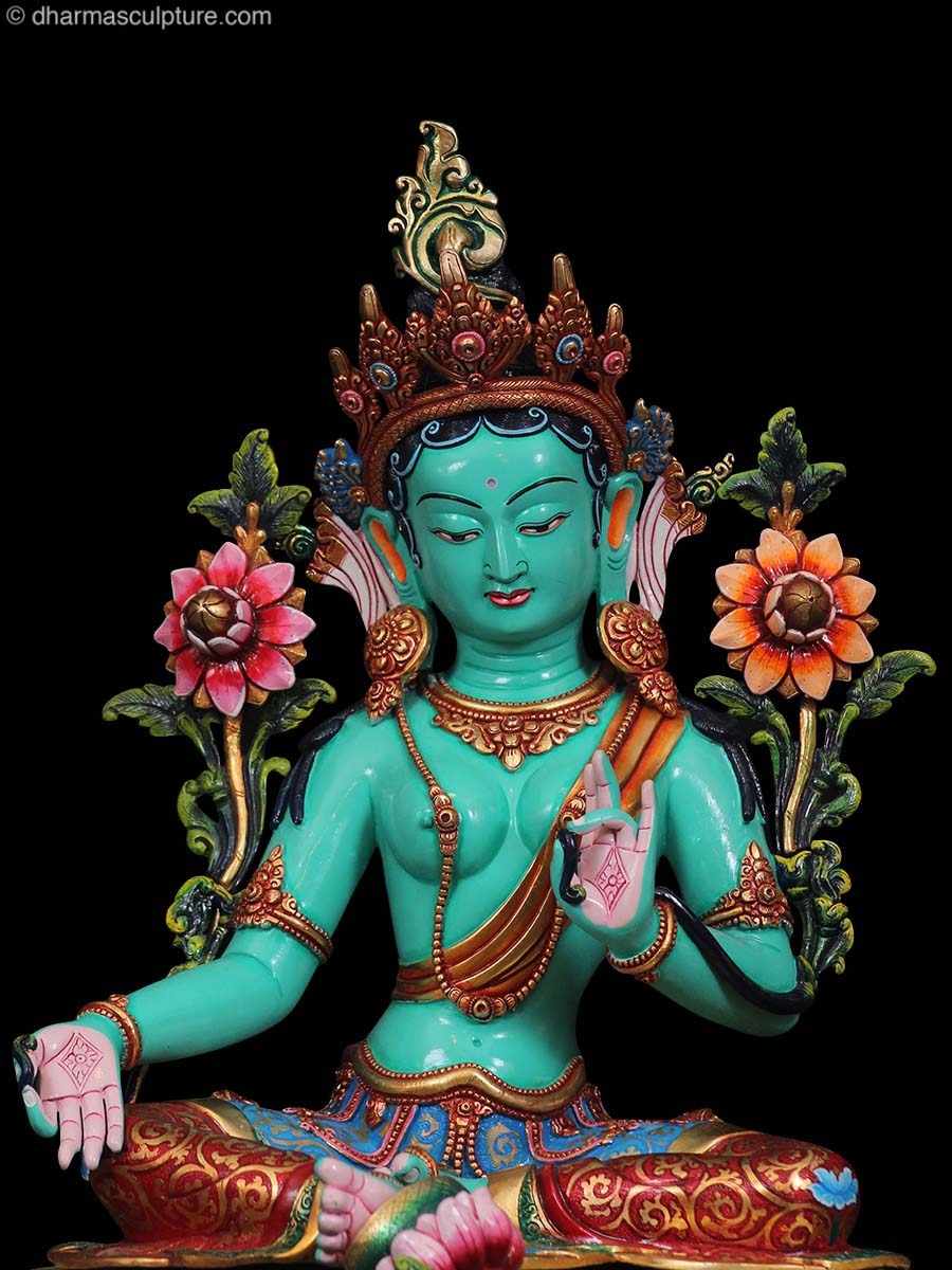 900x1200 Tare Tuttare Ture. Green Tara Statue (9n44), Phone