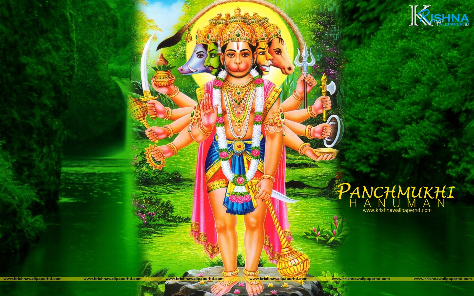 1920x1200 Panchmukhi Hanuman Ji Wallpaper Wallpaper Hd Free God HD Wallpaper, Image, Pics And Photo, Desktop