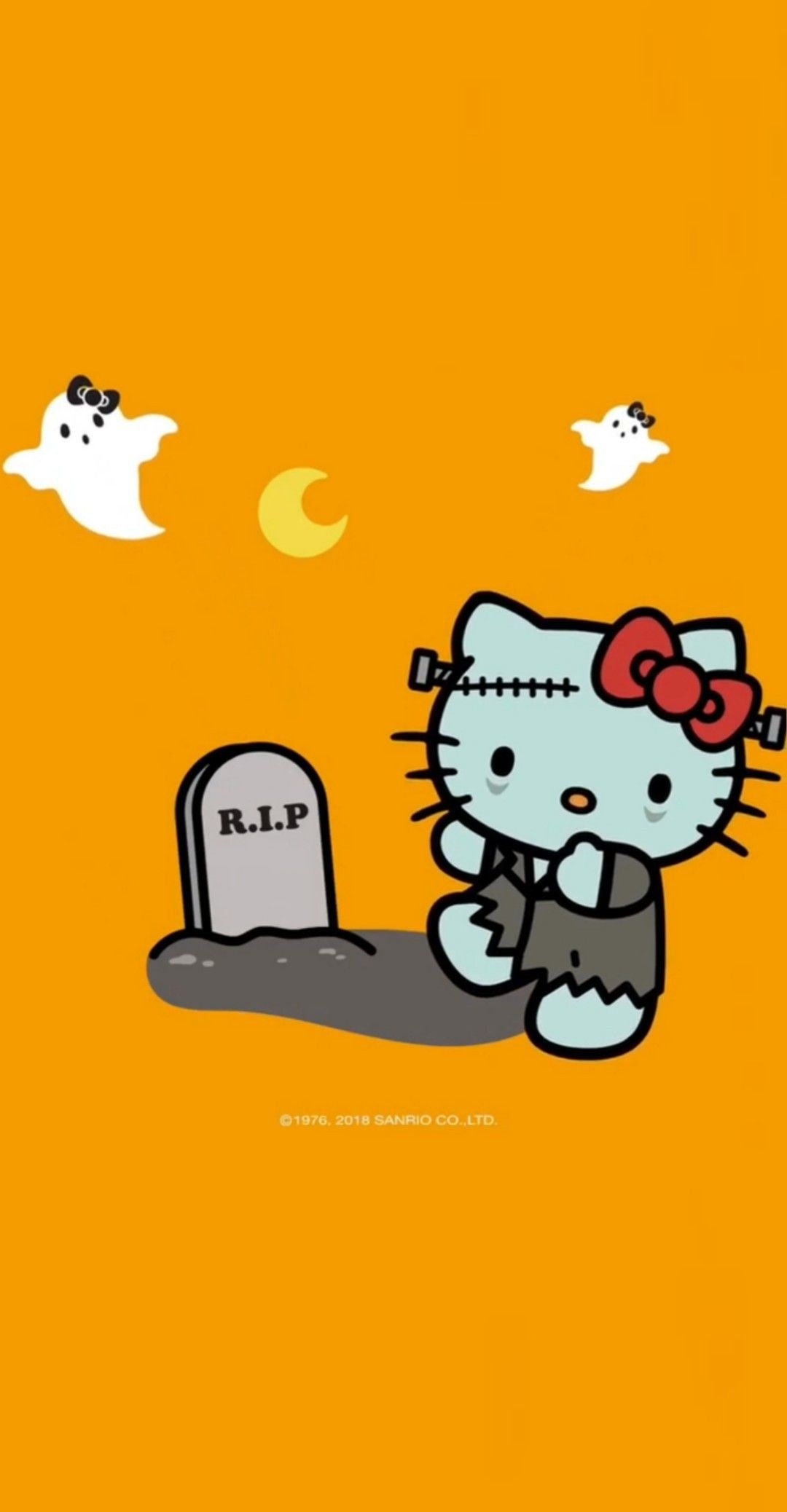 1080x2080 Cute Hello Kitty Halloween Wallpaper, Phone