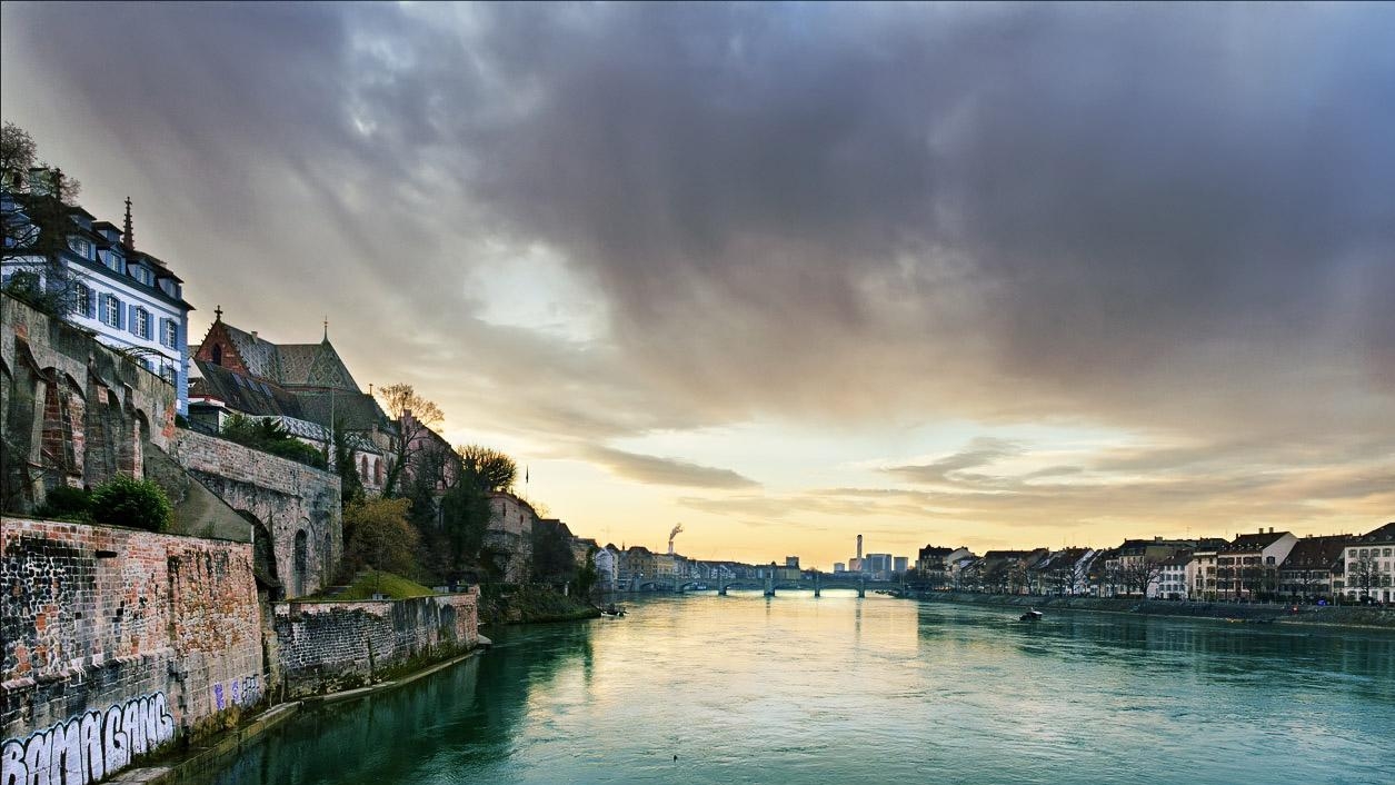 1260x710 Basel, Switzerland, Rhine River, Desktop