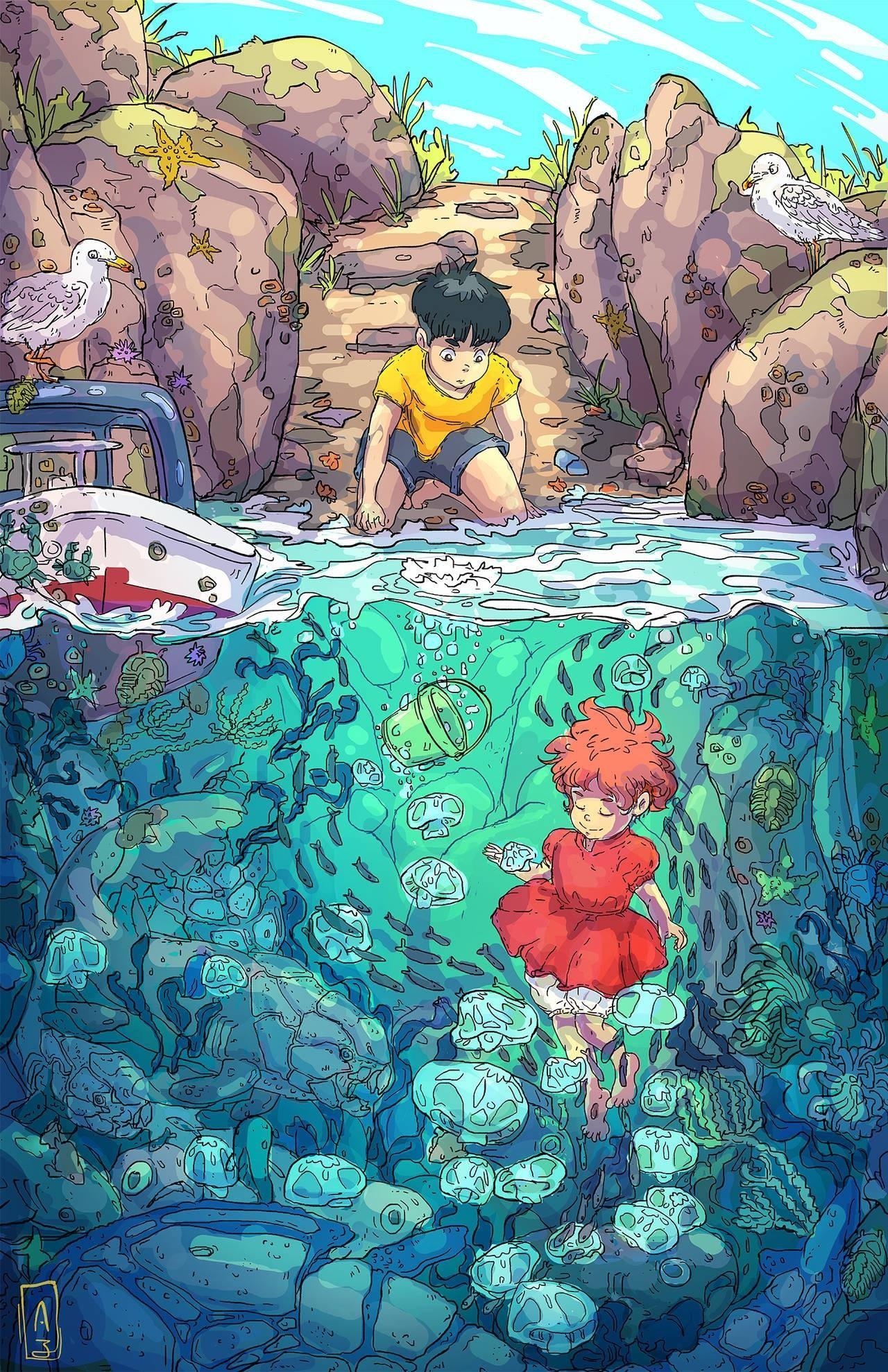 1280x1980 Ponyo Aesthetic Wallpaper Free Ponyo Aesthetic Background, Phone