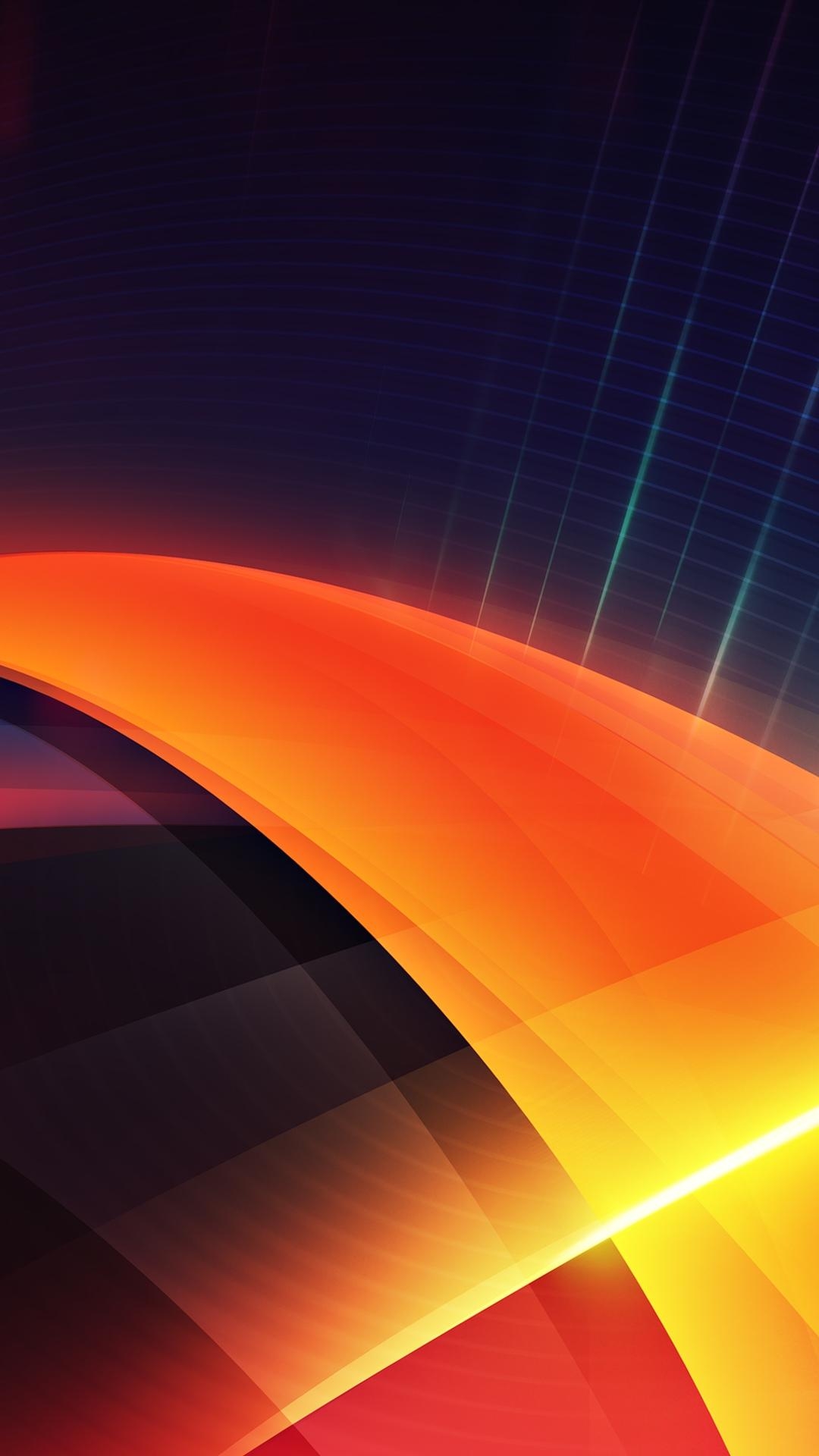 1080x1920 Futuristic Orange Layers Illustration iPhone 6 Plus HD Wallpaper HD, Phone