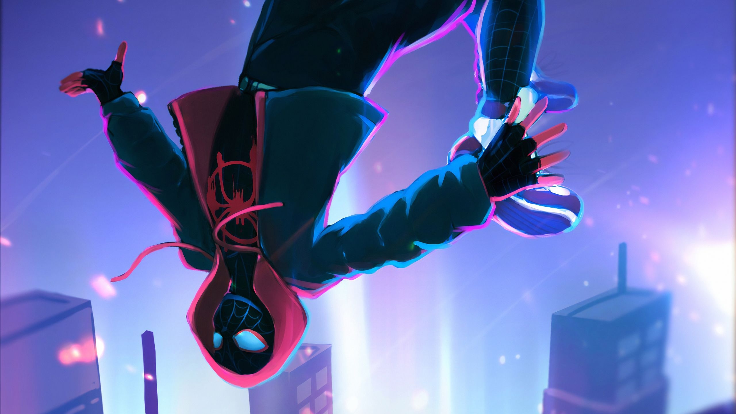 2560x1440 Miles Morales Falling Off, HD Superheroes, 4k Wallpaper, Image, Background, Photo and Picture, Desktop