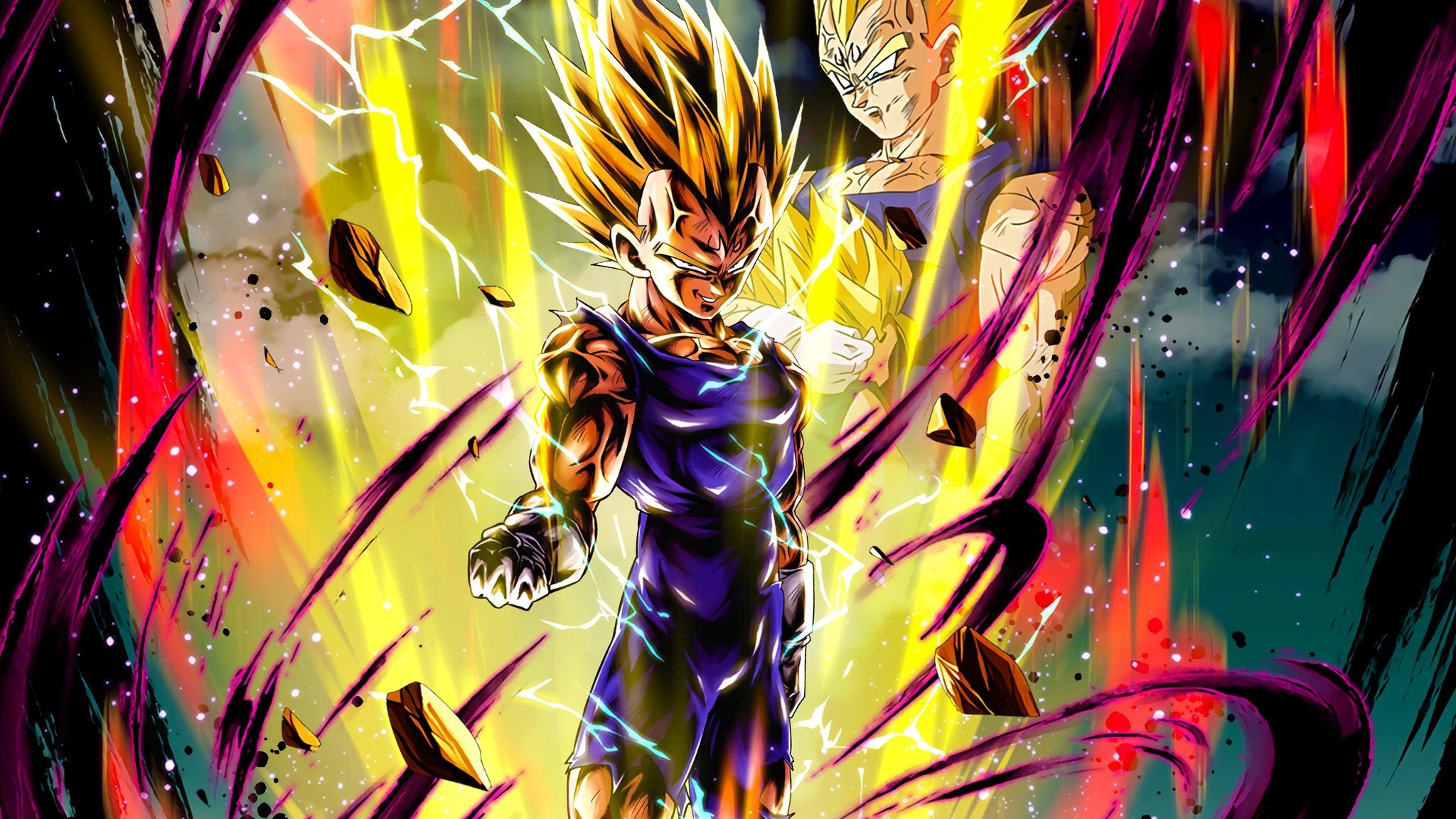 2050x1160 Hydros Majin Vegeta (Post Transformation) Character Art + 4K PC Wallpaper + 4K Phone Wallpaper! #DBLegends #DragonBallLegends, Desktop