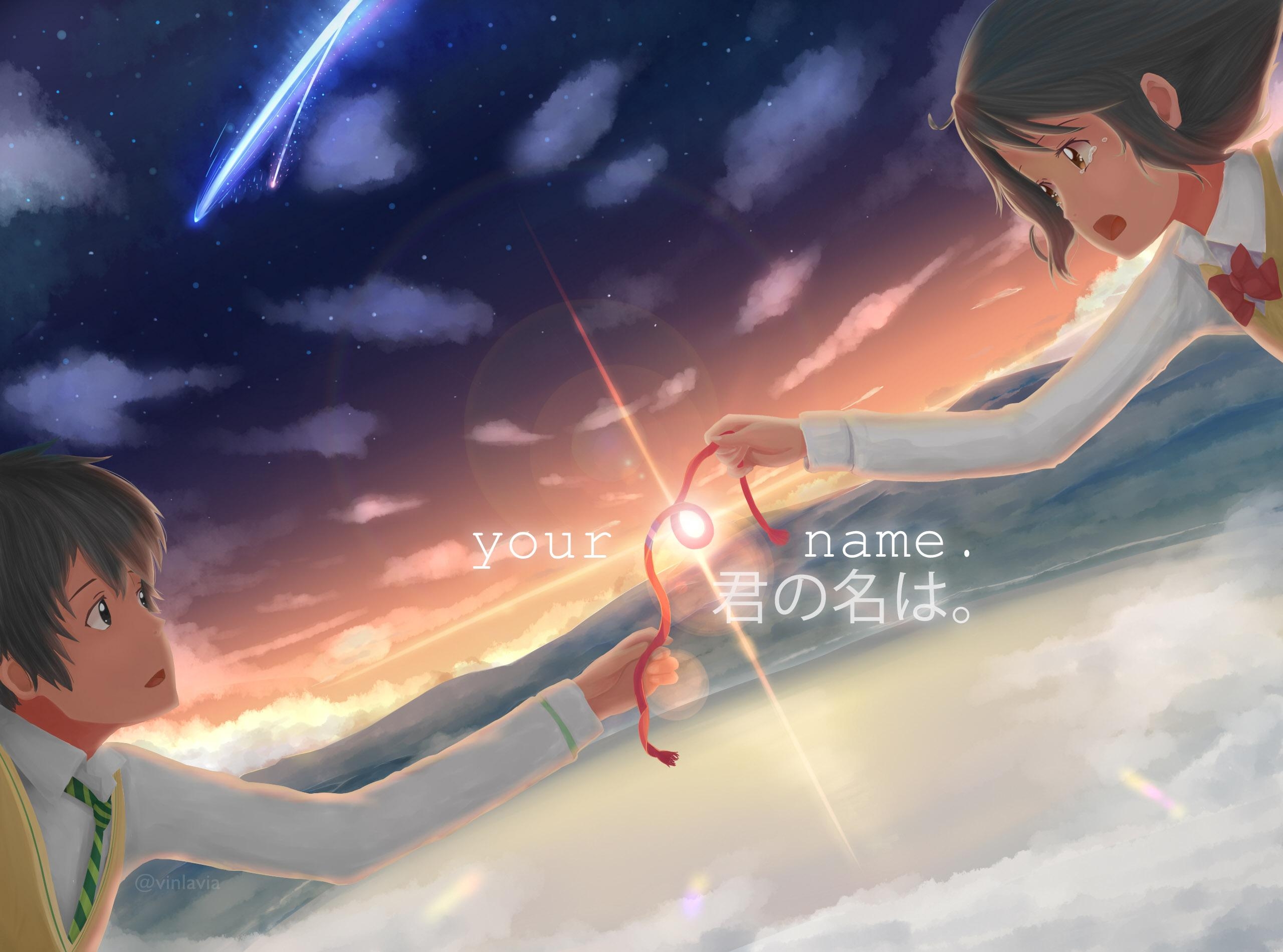 2560x1900 Wallpaper, Kimi no Na Wa, Miyamizu Mitsuha, Tachibana Taki, Desktop