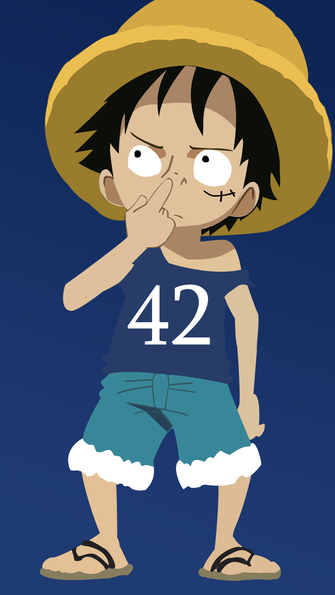 1080x1920 Kid Luffy Wallpaper para celular by: vctr42. Animasi, Chibi, Orang animasi, Phone