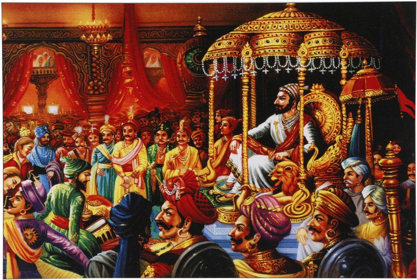 1460x980 PK Arts HD Shivaji Maharaj Rajyabhishek frame Wall Poster (Photographic Paper, 12 x 18 inch, Multicolour): Amazon.in: Home & Kitchen, Desktop