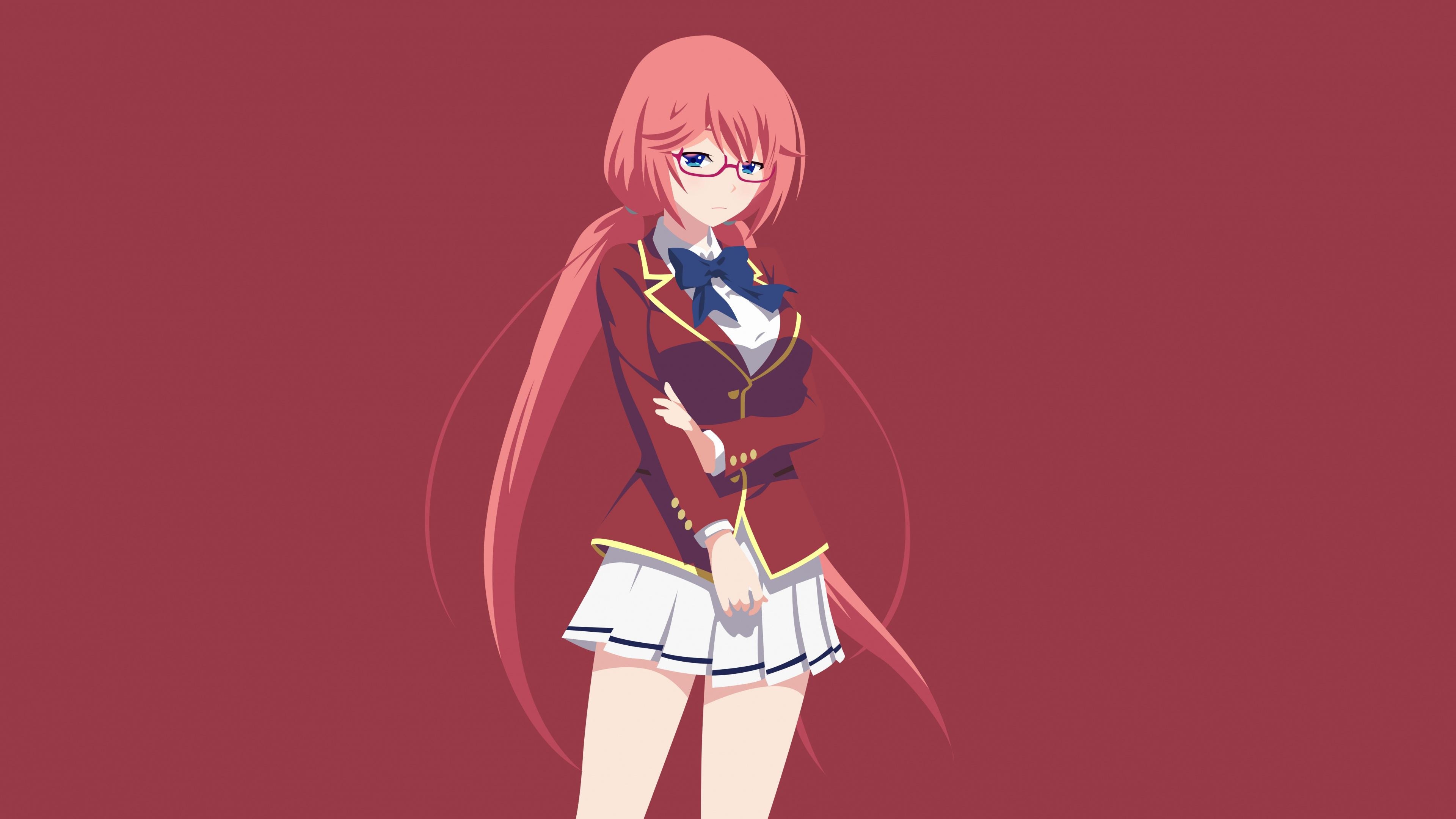 3840x2160 Download Airi Sakura, You Zitsu, Anime, Cute, Red Head, Minimal, Desktop