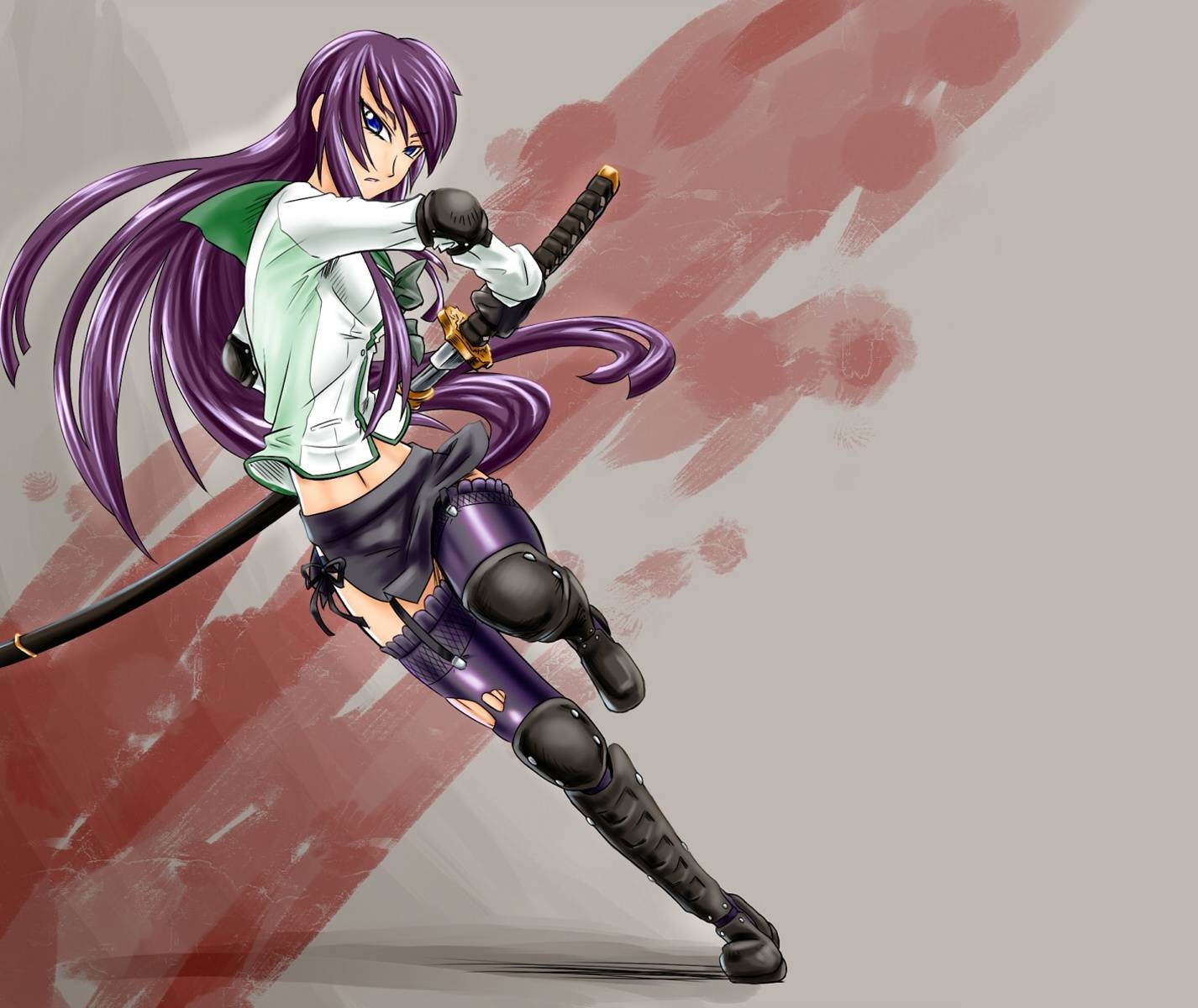 1430x1200 Saeko Busujima wallpaper, Desktop