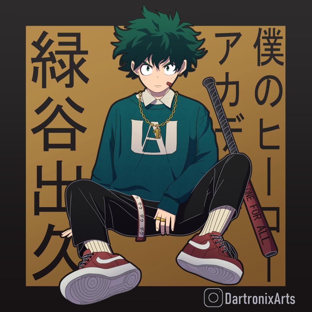 1080x1080 OC My streetwear take on Izuku Midoriya.: BokuNoHeroAcademia, Phone