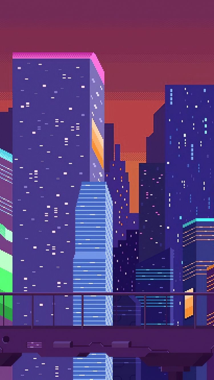 750x1340 Buildings Pixel Art Cityscape 4k iPhone iPhone 6S, iPhone 7 HD 4k Wallpaper, Image, Background, Photo and Picture, Phone