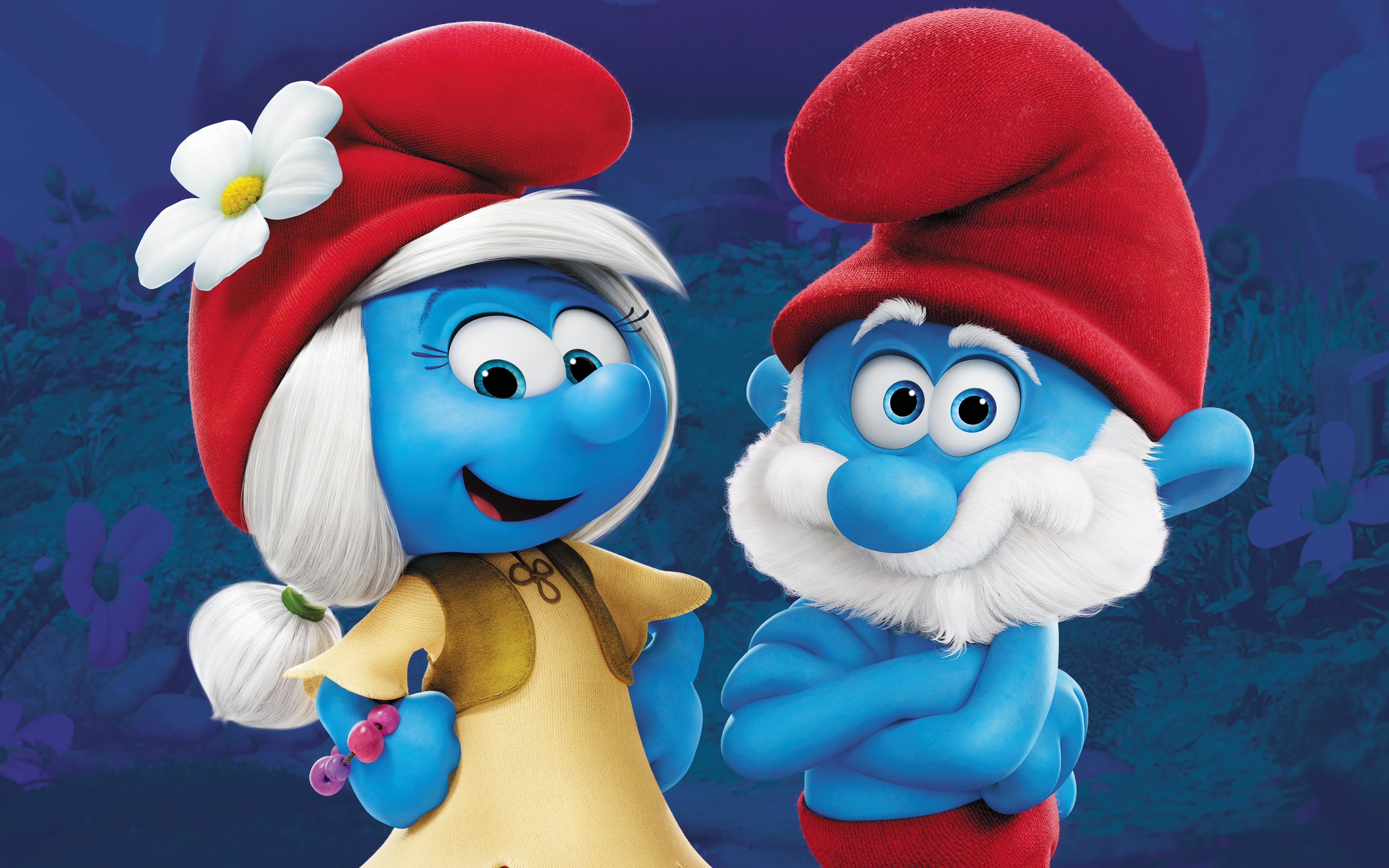 3840x2400 Download wallpaper Smurfs, The Lost Village, Smurfs 4k, characters, Papa Smurf, Smurfette for desktop with resolution. High Quality HD picture wallpaper, Desktop