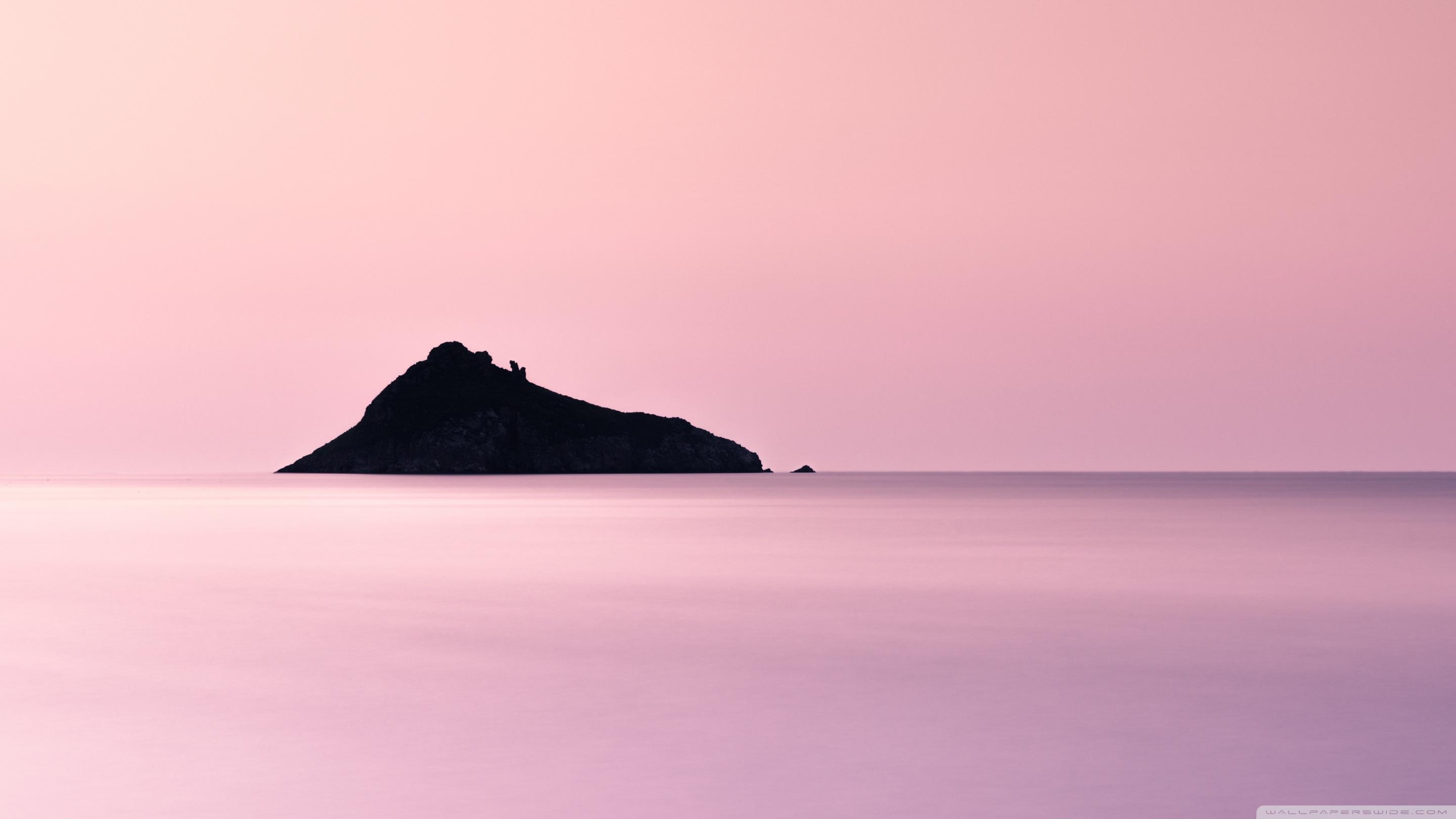 2880x1620 Pink Sea Aesthetic Ultra HD Desktop Background Wallpaper, Desktop