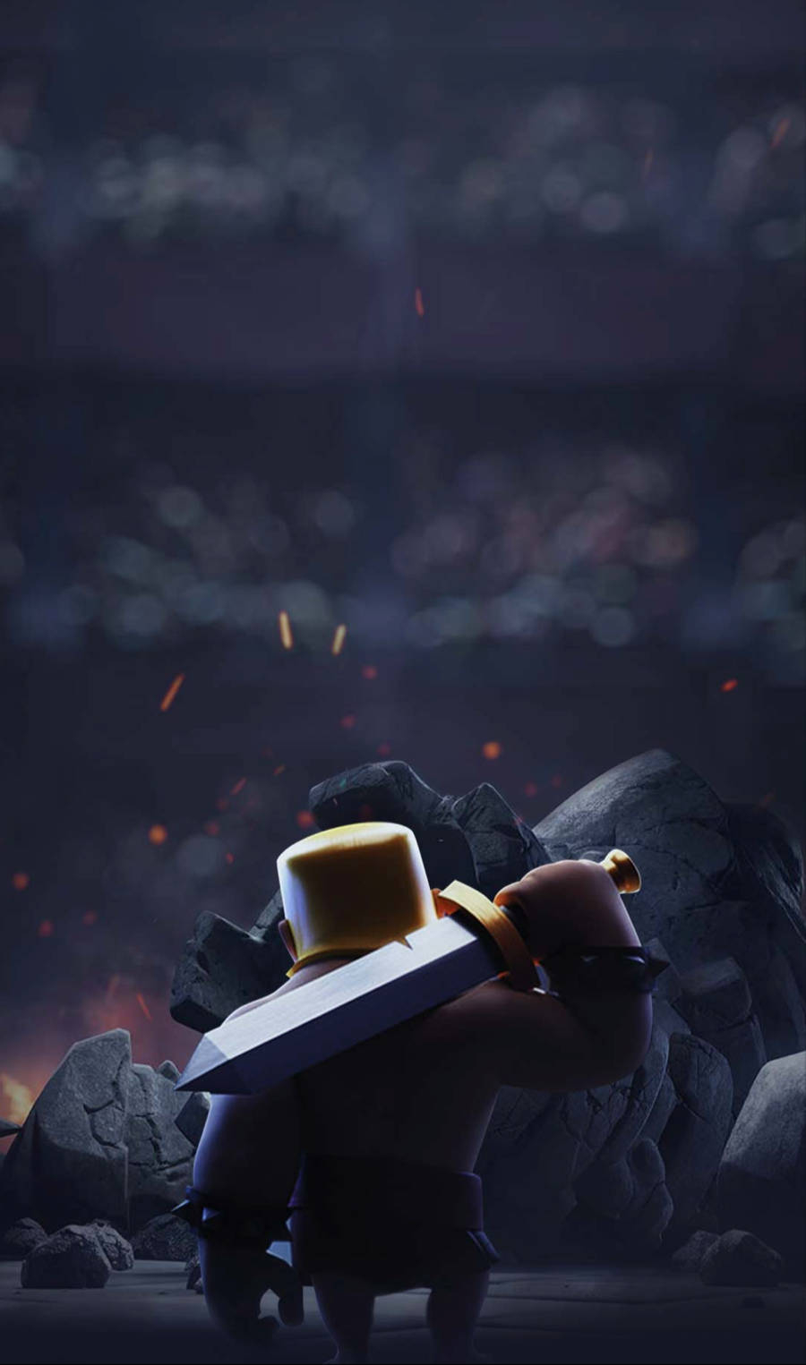 900x1530 Download Clash Royale King Dark Art Wallpaper, Phone