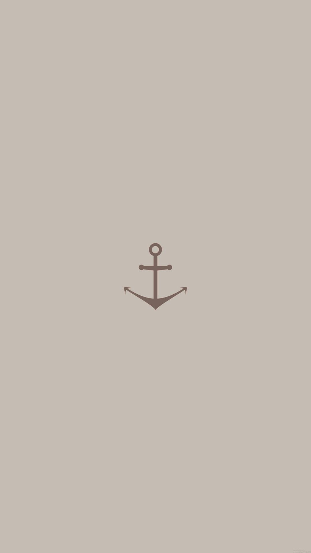 1080x1920 Minimal Sea Anchor Logo Red Art iPhone 8 Wallpaper Download, Phone