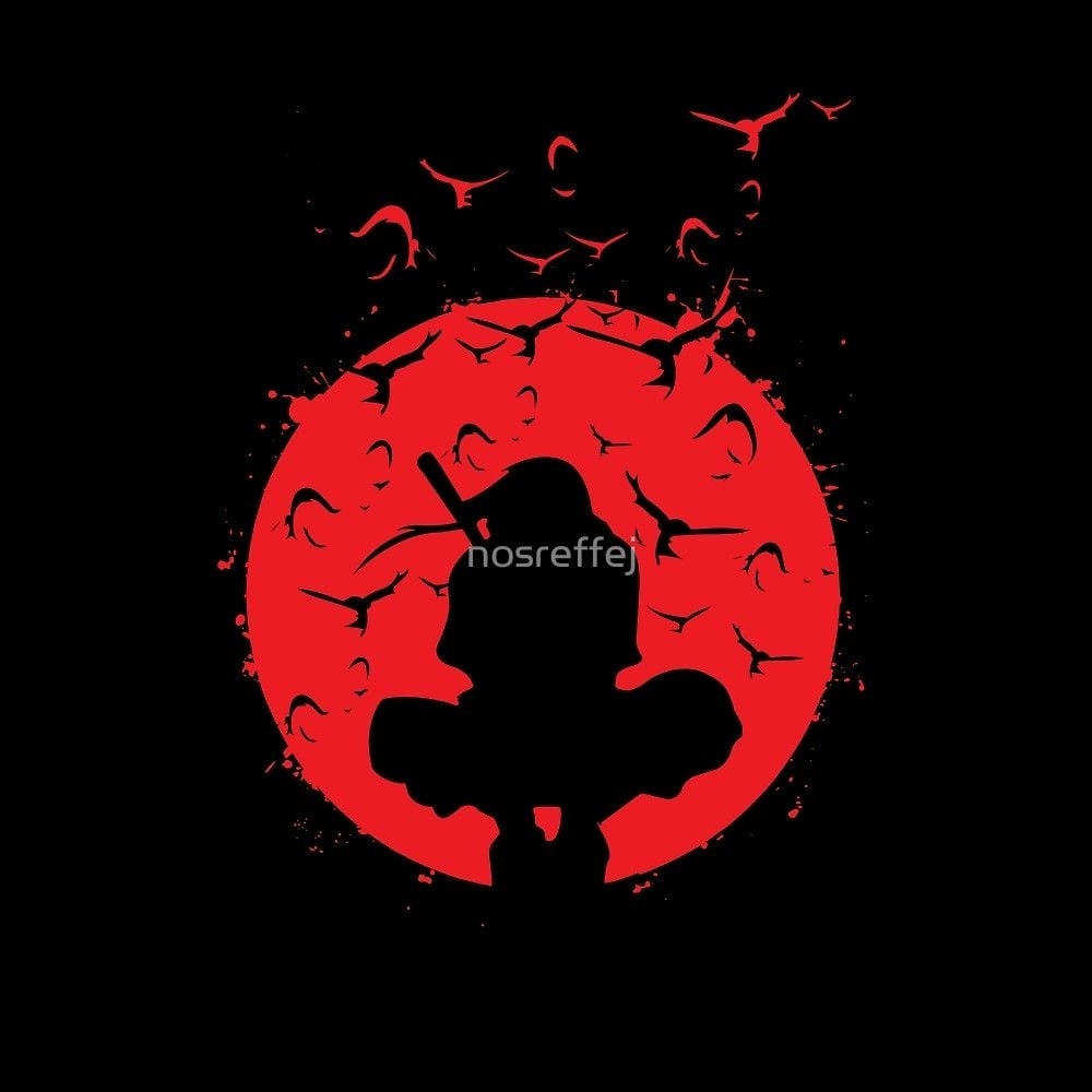 1000x1000 Silhouette Itachi by nosreffej. Naruto sharingan, Naruto tattoo, Itachi, Phone