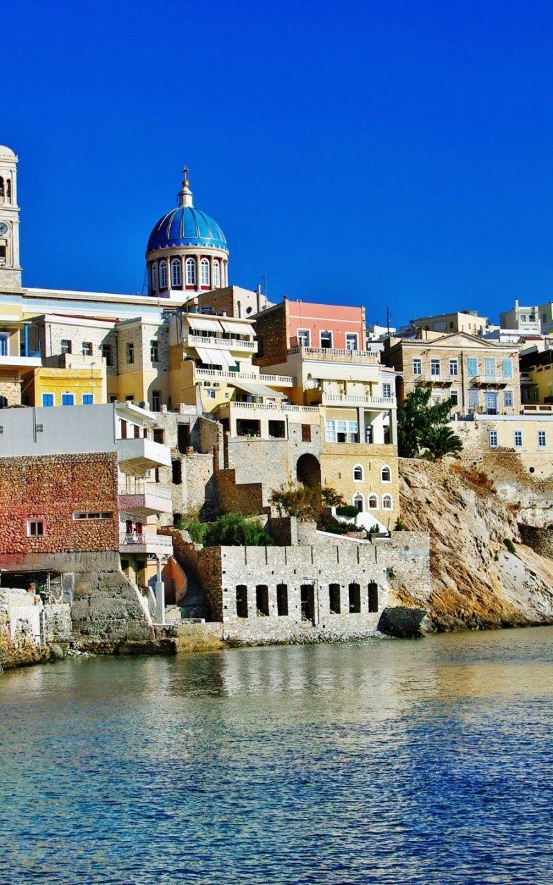 800x1280 Syros Island Greece desktop PC and Mac wallpaper, Phone