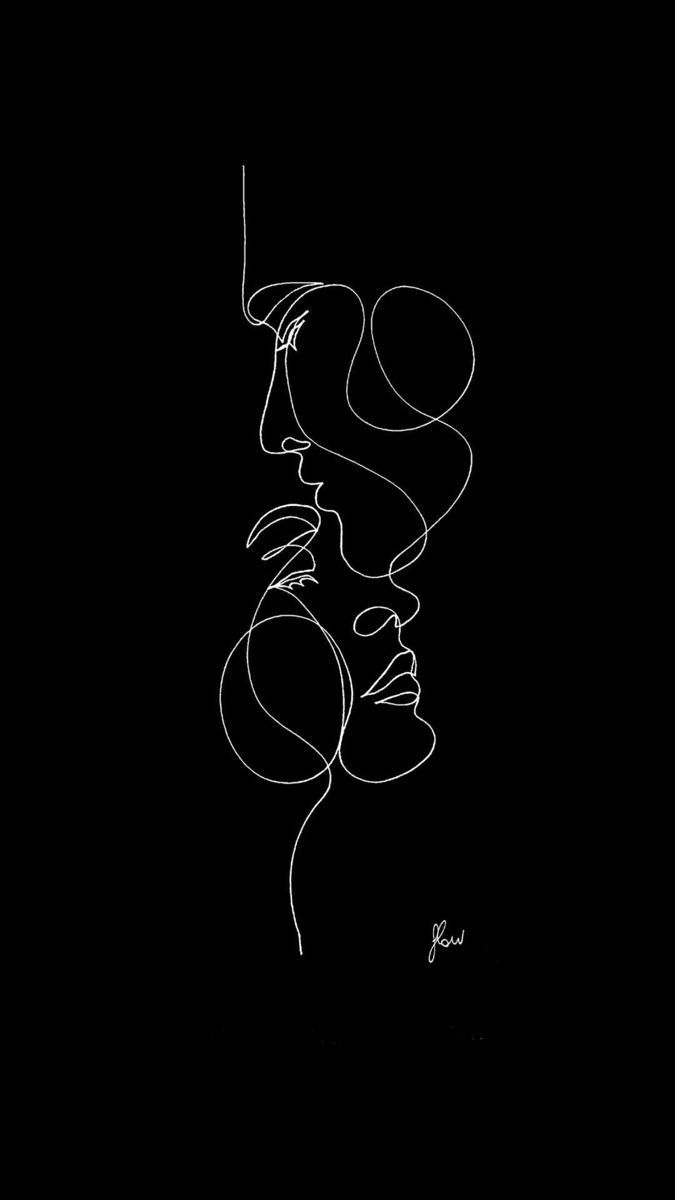 680x1200 One Line Drawing Wallpaper Free One Line Drawing Background, Phone