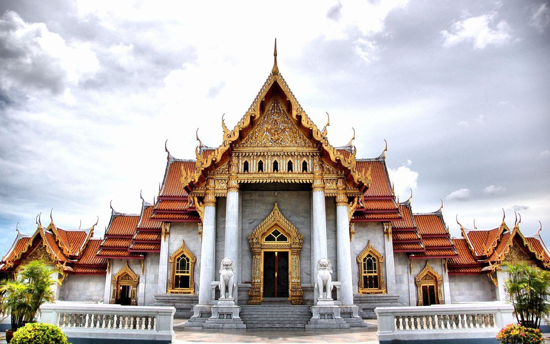 1920x1200 Marble Temple Bangkok Wallpaper HD Download For Desktop, Desktop