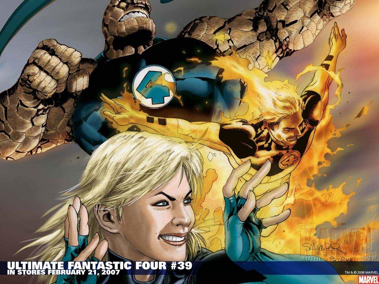 1280x960 Download Comics Ultimate Fantastic Four Thing Invisible Woman Susan, Desktop